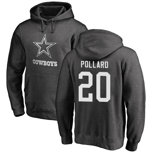 Men Dallas Cowboys Ash Tony Pollard One Color #20 Pullover NFL Hoodie Sweatshirts->youth nfl jersey->Youth Jersey